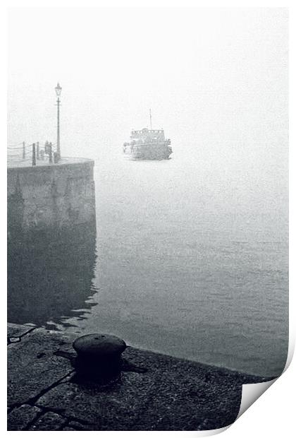 Mersey fog Print by Victor Burnside