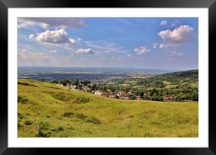 View from Cleeve Common Framed Mounted Print by Susan Snow