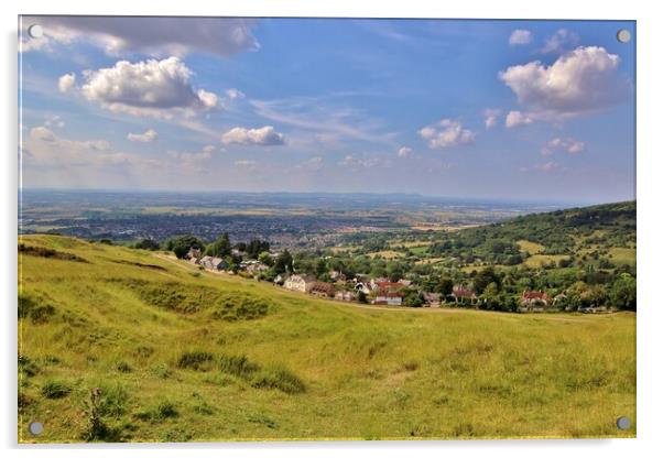 View from Cleeve Common Acrylic by Susan Snow