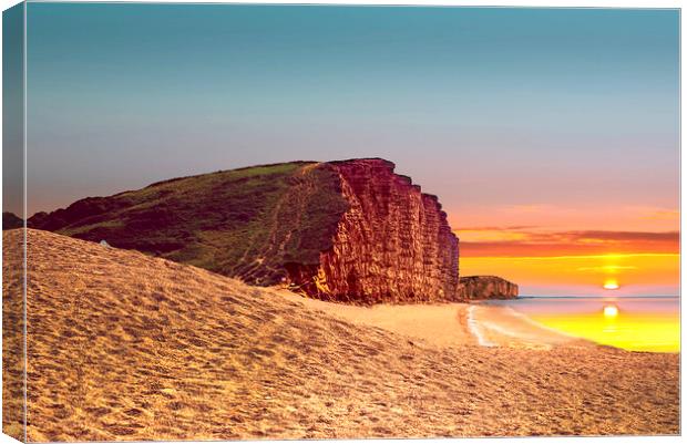 Days End At West Bay Canvas Print by Alison Chambers