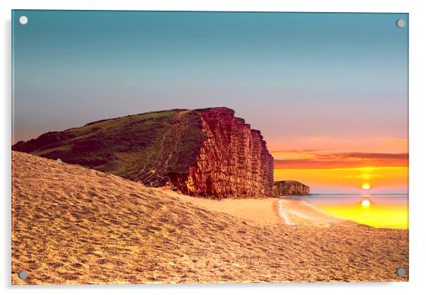 Days End At West Bay Acrylic by Alison Chambers