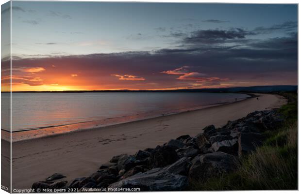 "A Glorious Morning on Fortrose Beach" Canvas Print by Mike Byers