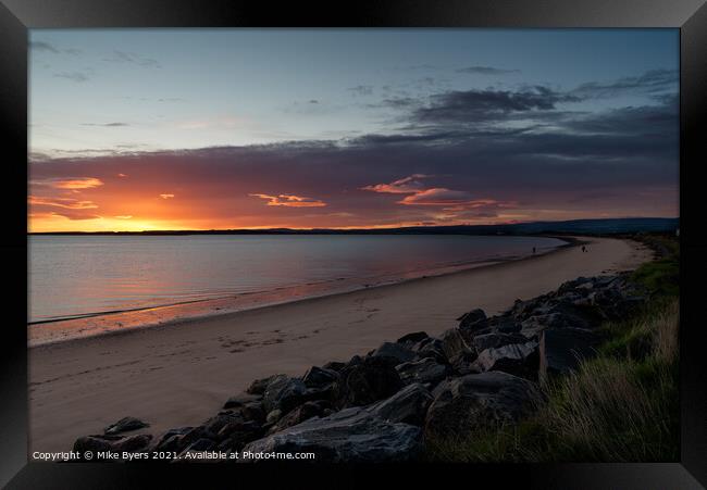 "A Glorious Morning on Fortrose Beach" Framed Print by Mike Byers