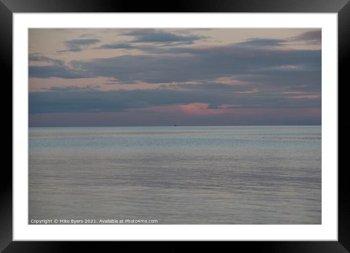 A Captivating Pastel Sunrise Framed Mounted Print by Mike Byers
