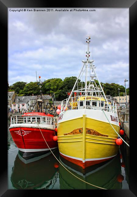 Padstow Fishing Boats Framed Print by Oxon Images