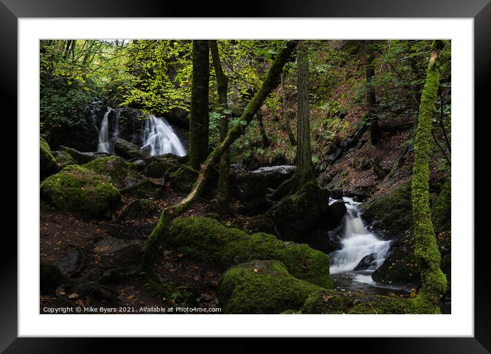 Enchanting Waterfall Serenade Framed Mounted Print by Mike Byers