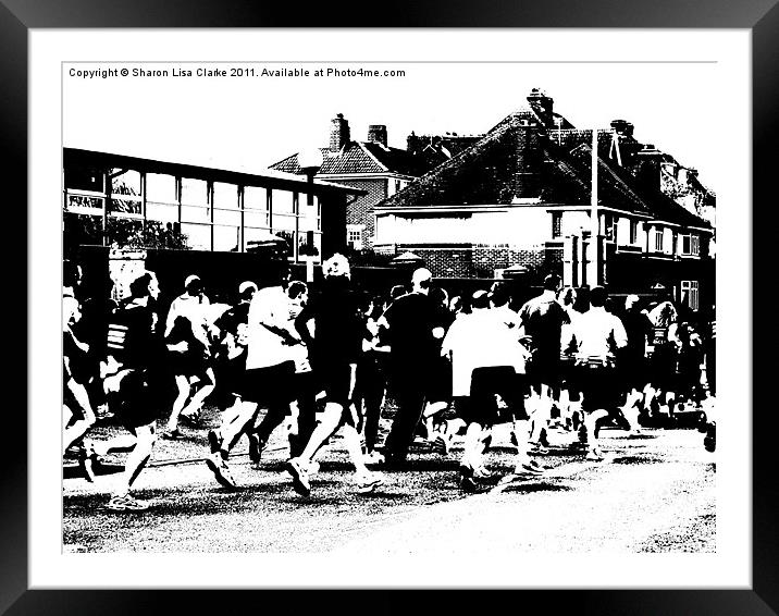 Hastings Marathon ( keep on running) Framed Mounted Print by Sharon Lisa Clarke