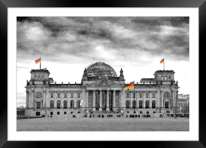 Reichstag Building Deutscher Bundestag Berlin Germany Framed Mounted Print by Andy Evans Photos