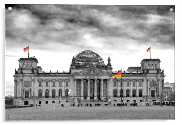 Reichstag Building Deutscher Bundestag Berlin Germany Acrylic by Andy Evans Photos