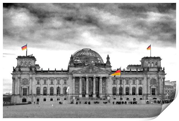 Reichstag Building Deutscher Bundestag Berlin Germany Print by Andy Evans Photos