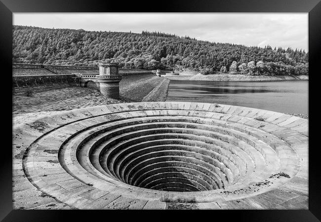 Bellmouth overflow of the Ladybower Dam Framed Print by Jason Wells