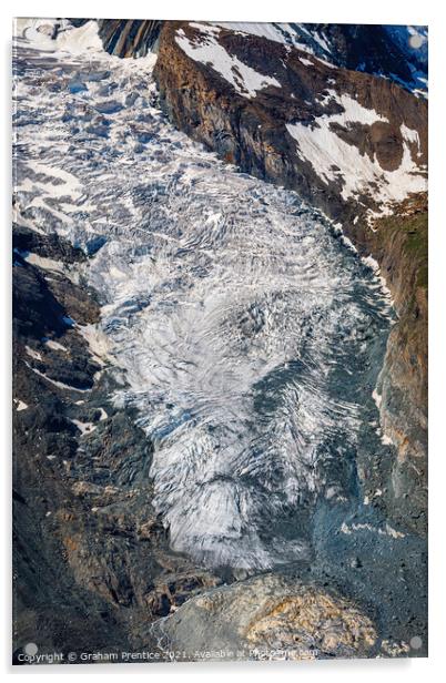 Gorner Glacier, Switzerland Acrylic by Graham Prentice
