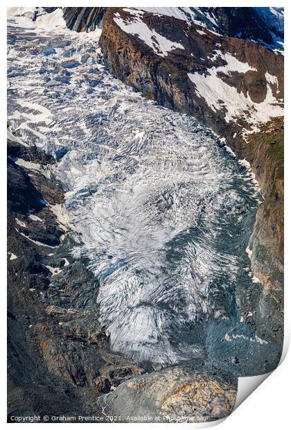 Gorner Glacier, Switzerland Print by Graham Prentice