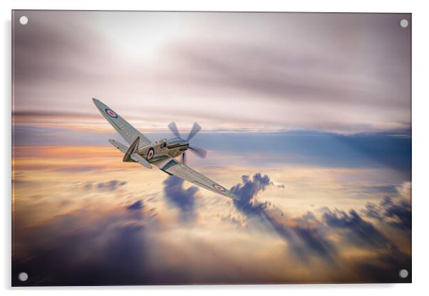 Silver Spitfire  Acrylic by J Biggadike