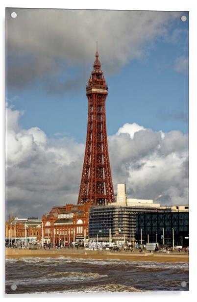 Blackpool Tower Winter 2021 Acrylic by Glen Allen