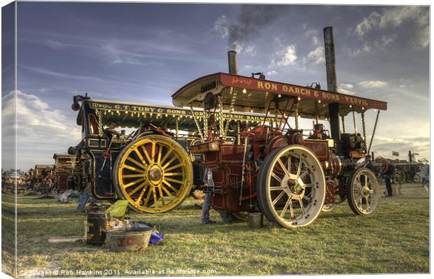 Showmans Engines at the fair Canvas Print by Rob Hawkins