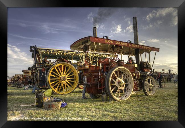 Showmans Engines at the fair Framed Print by Rob Hawkins