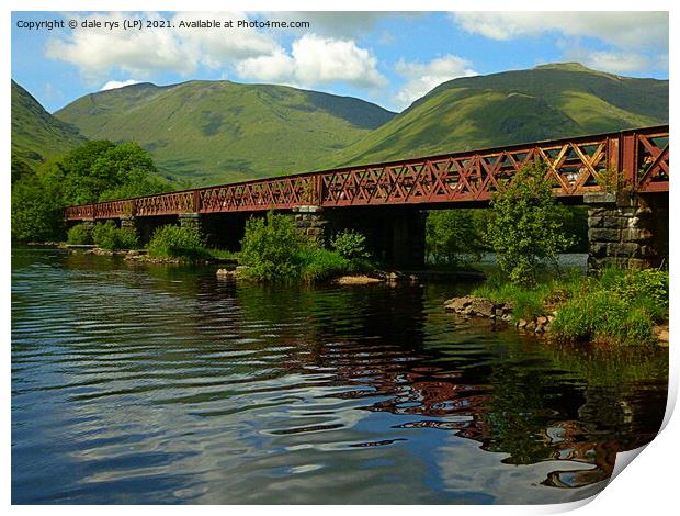 loch awe rail bridge argyll and bute Print by dale rys (LP)