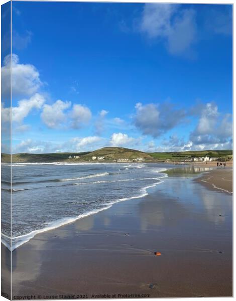 Croyde bay beach  Canvas Print by Louise Stainer