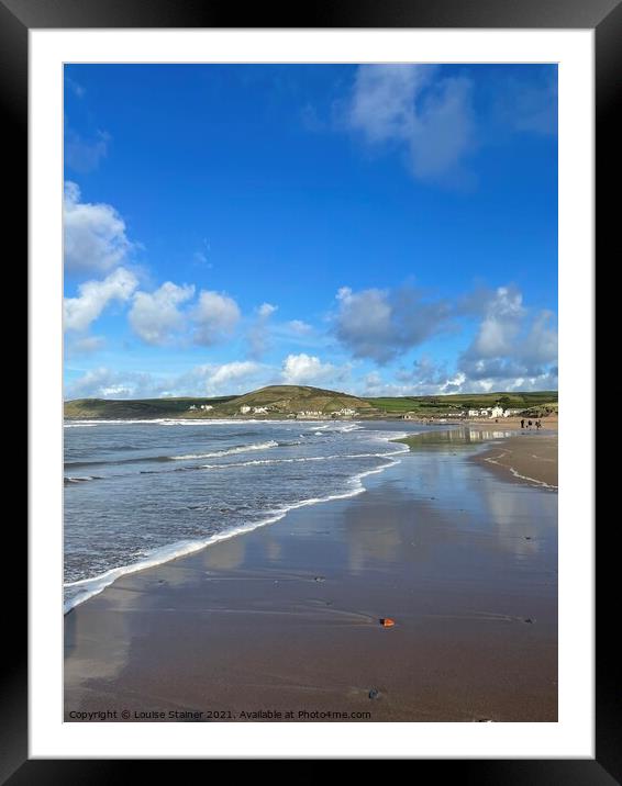 Croyde bay beach  Framed Mounted Print by Louise Stainer