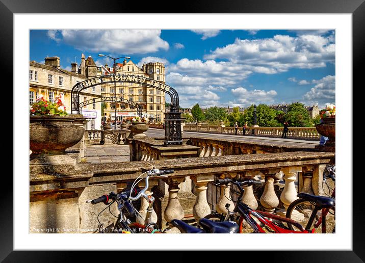 Bath's Bicycle Haven Framed Mounted Print by Roger Mechan