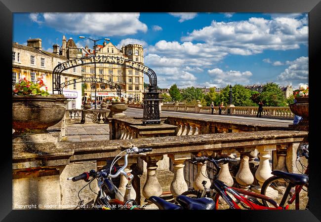 Bath's Bicycle Haven Framed Print by Roger Mechan