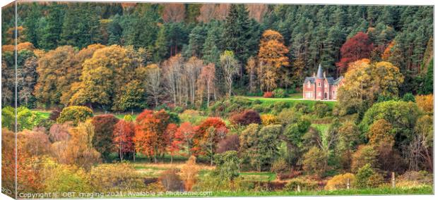 Autumn Fairy Tale Highland Retreat Scotland Canvas Print by OBT imaging