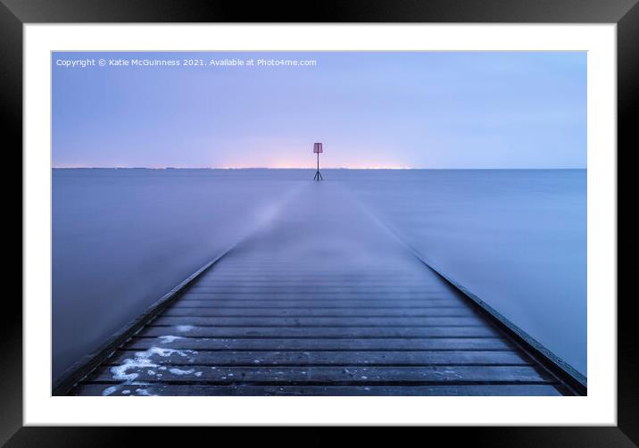 Sunset at Lytham Jetty Framed Mounted Print by Katie McGuinness