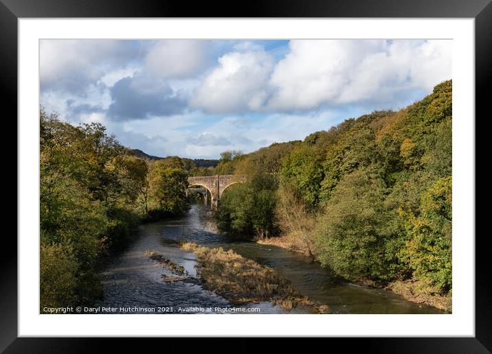 Rothern Bridge and the New Bridge over the River Torridge, Torrington Framed Mounted Print by Daryl Peter Hutchinson
