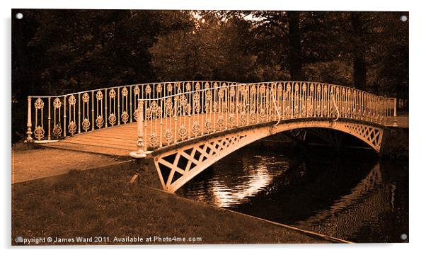 River Wandle Bridge 3 Acrylic by James Ward