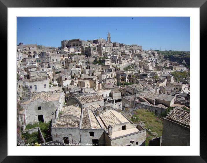 Matera Italy Framed Mounted Print by Thelma Blewitt