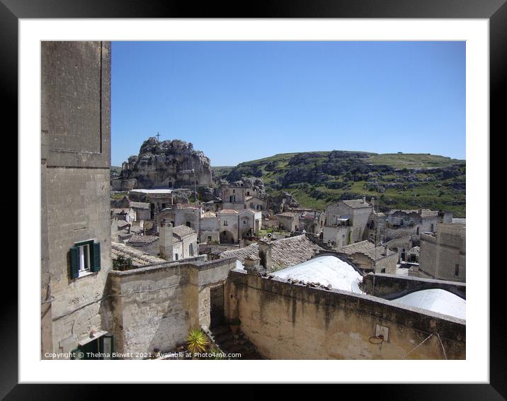 Matera City Italy Framed Mounted Print by Thelma Blewitt