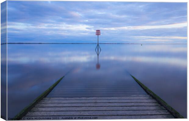 Lytham Jetty Sunset Canvas Print by Katie McGuinness