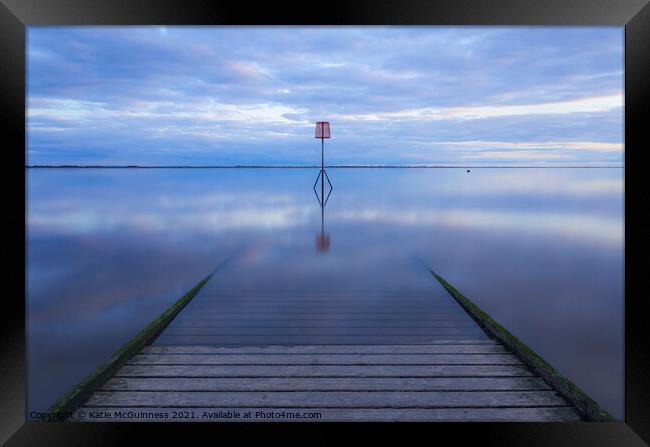 Lytham Jetty Sunset Framed Print by Katie McGuinness