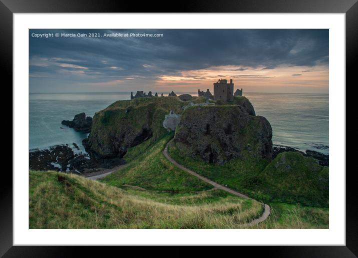 Dunnottar Castle Framed Mounted Print by Marcia Reay