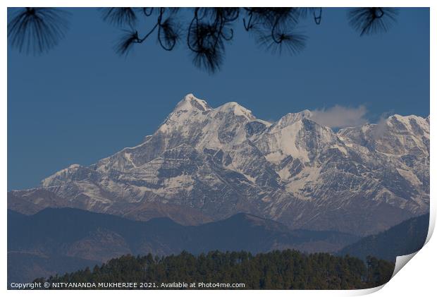 Outdoor mountain Print by NITYANANDA MUKHERJEE