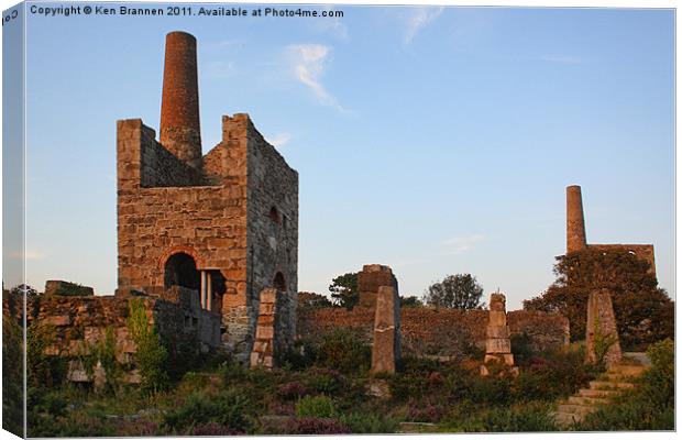 Wheal Peevor Tin Mine Canvas Print by Oxon Images