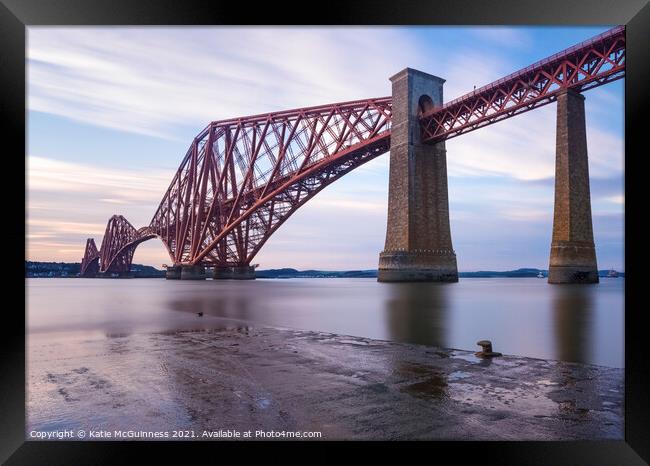 Forth Bridge Sunset Framed Print by Katie McGuinness