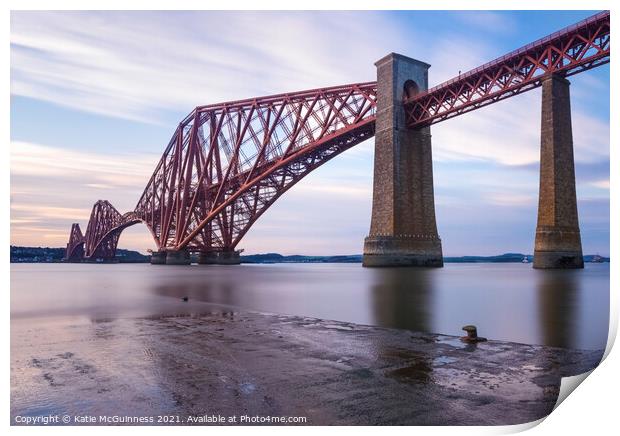 Forth Bridge Sunset Print by Katie McGuinness