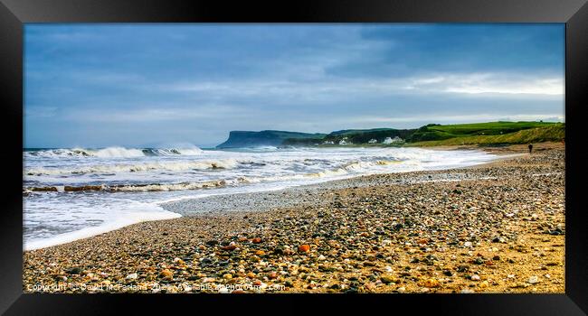 Walk with your thoughts at Ballycastle Framed Print by David McFarland