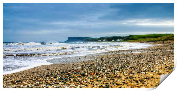 Walk with your thoughts at Ballycastle Print by David McFarland