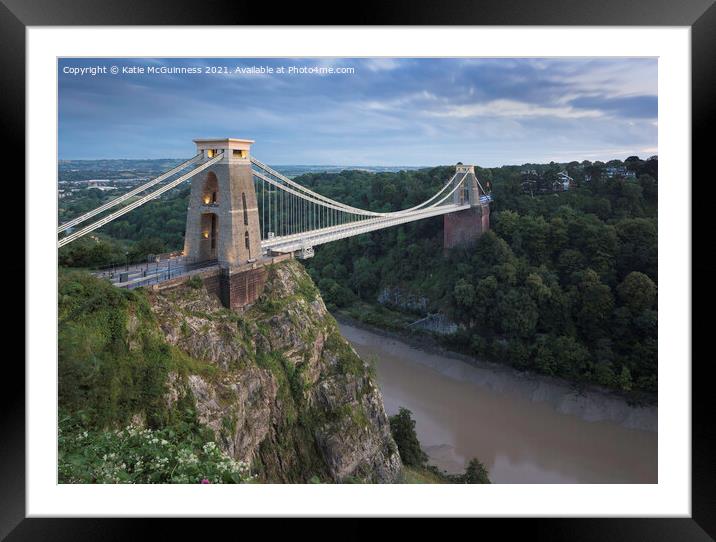 Clifton Suspension Bridge Framed Mounted Print by Katie McGuinness