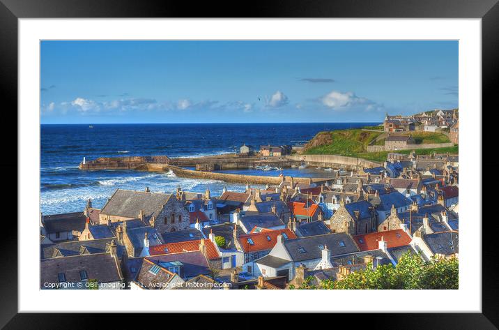 Cullen Harbour and Seatown Scotland Late Summer Light Framed Mounted Print by OBT imaging
