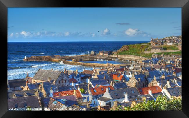 Cullen Harbour and Seatown Scotland Late Summer Light Framed Print by OBT imaging
