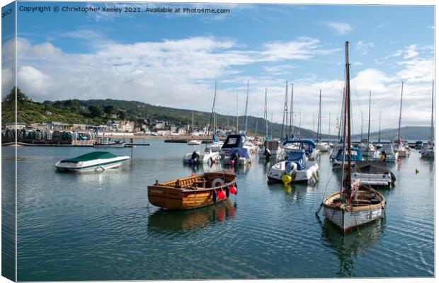 Boats at Lyme Regis Canvas Print by Christopher Keeley