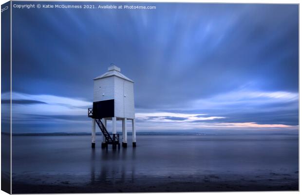 Burnham on Sea Low Lighthouse sunset Canvas Print by Katie McGuinness