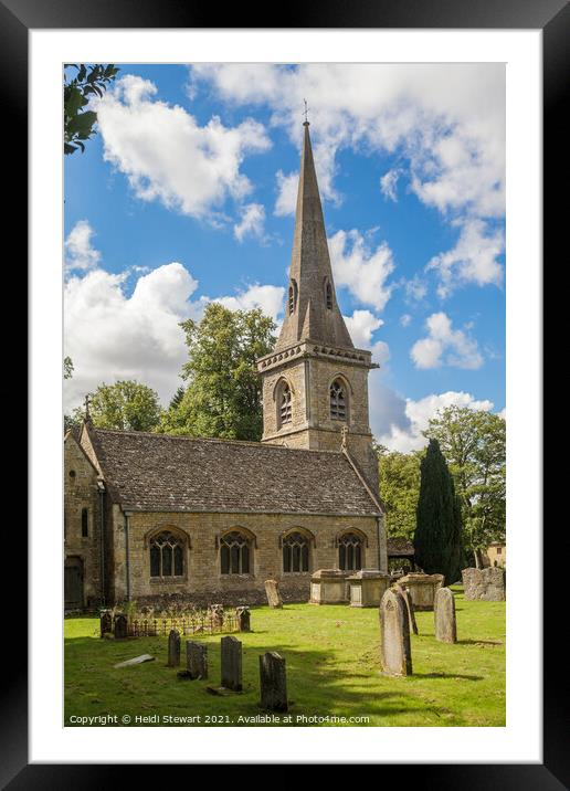 The Parish Church of Saint Mary Lower Slaughter Framed Mounted Print by Heidi Stewart