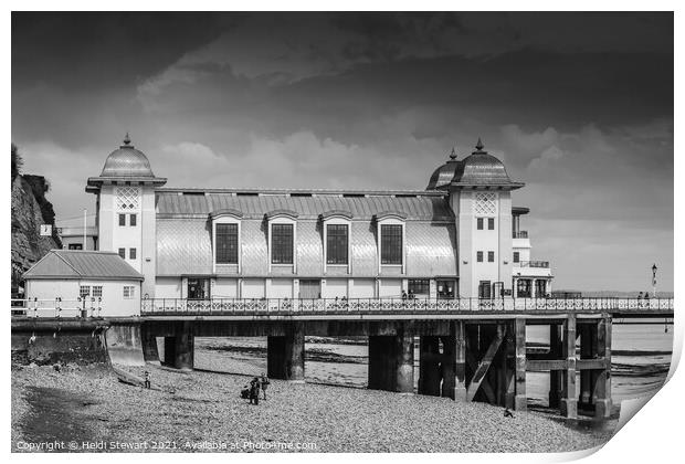 Penarth Pier in Black and White Print by Heidi Stewart