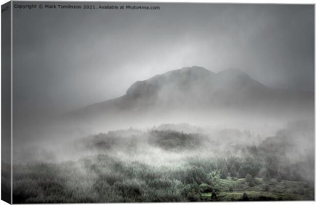 Creagh An Fhithich in the mist Canvas Print by Mark Tomlinson
