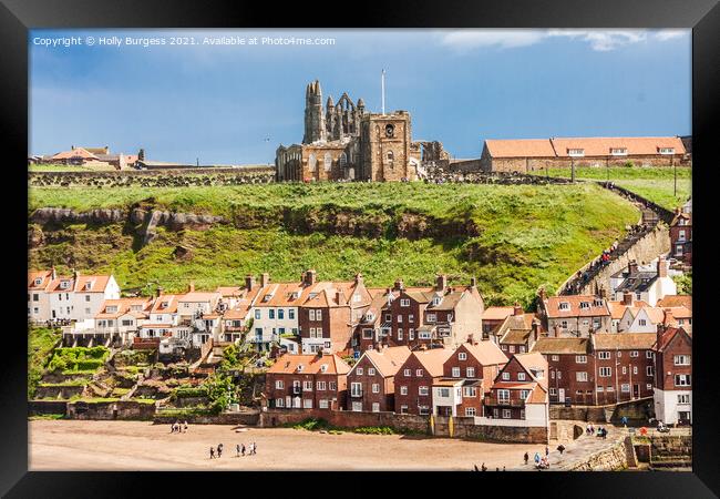 Whitby Bay, Church of Saint Mary, based in Scarborough  Framed Print by Holly Burgess